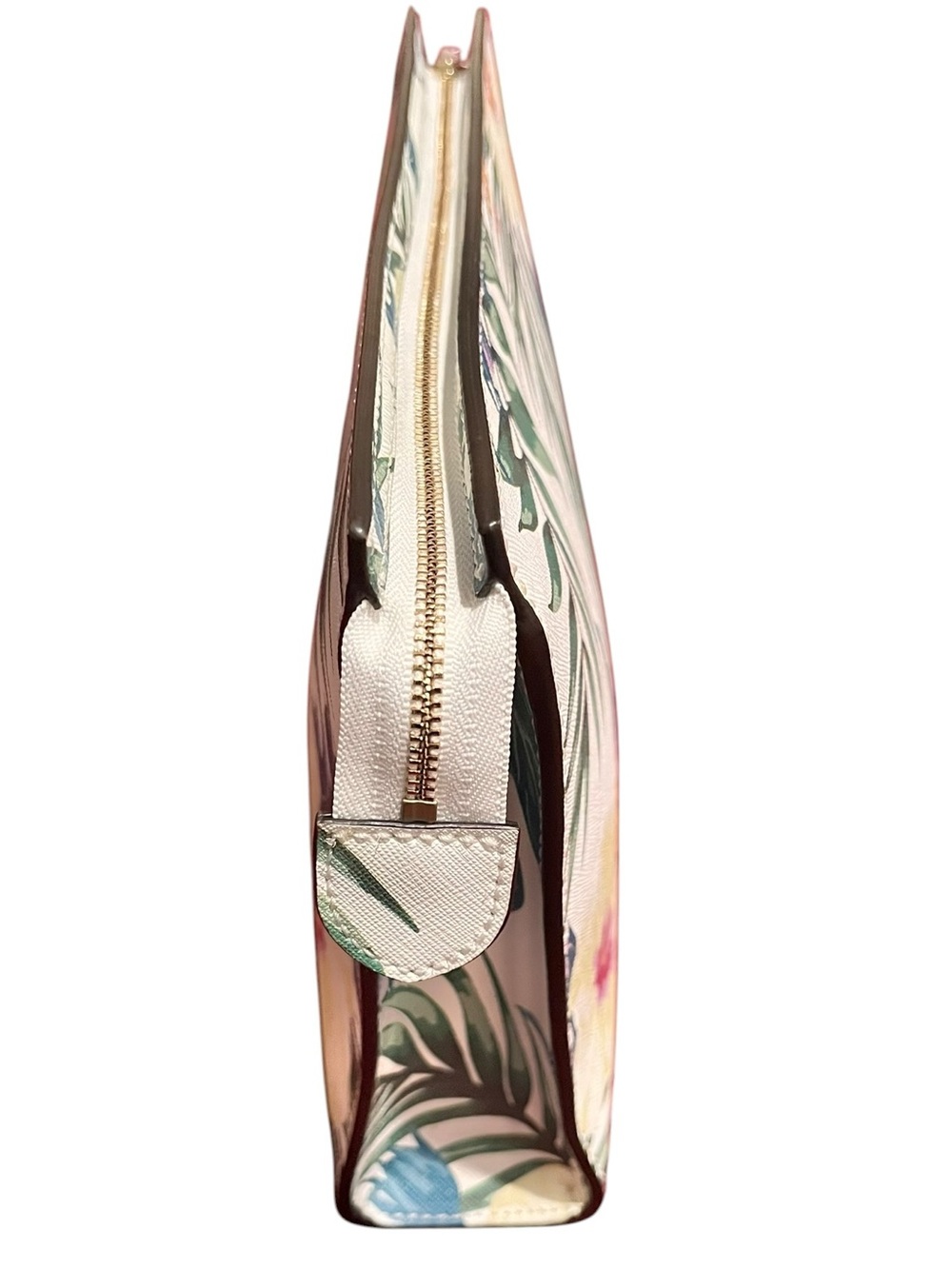 Henri Bendel Rare Tropical Floral Print Zippered Clutch Bag NWOT - Picture 5 of 5